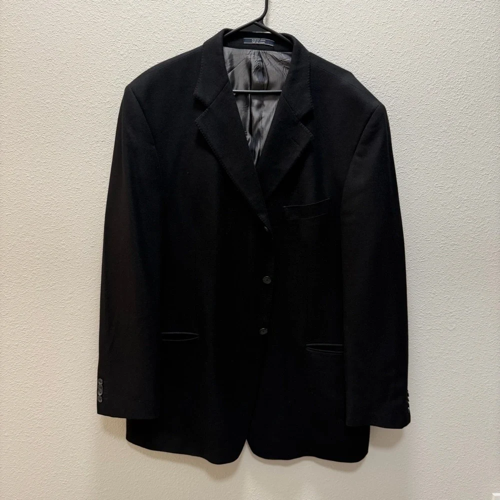 Arnold Brant, 100% Cashmere, Colombo, Black Sports Coat, 3 Button, | M 48 L T‎